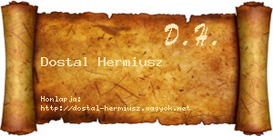 Dostal Hermiusz névjegykártya